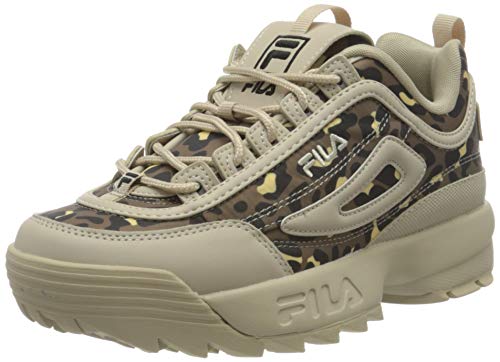 FILA Disruptor N wmn zapatilla Mujer, beige (Feather Gray/Leopard), 40 EU