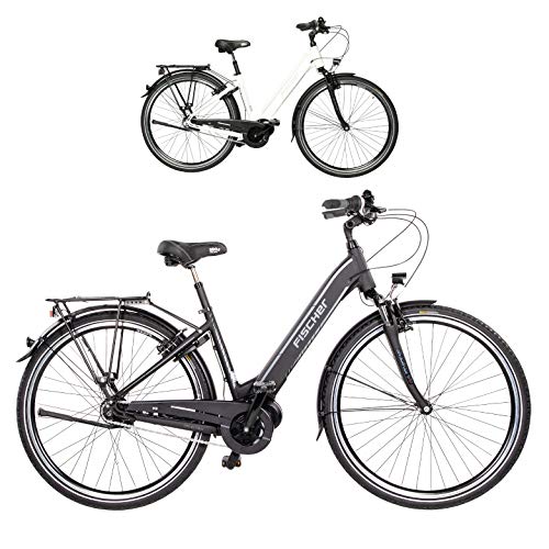 Fischer Schwarz City Cita 3.1i (2020) -Bicicleta eléctrica (28", Motor Central 50 NM, 48 V), Color Negro Mate, Unisex Adulto, 28'' -RH 44 cm