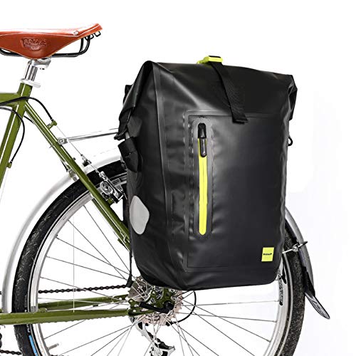 G-raphy 25L Bolsa Alforja Trasera para Bicicleta, Grande Bolsa Bicicleta Multifunción Carretera MTB Bicicleta de Montaña (Verde)