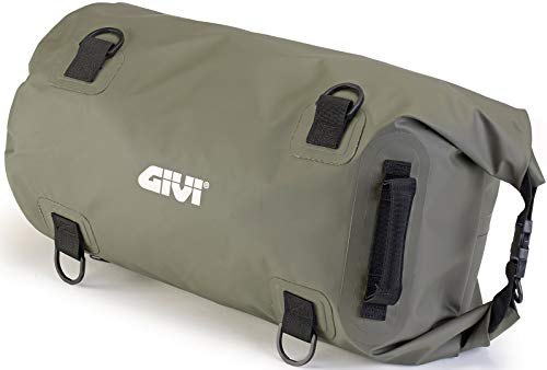 Givi Bolsa – Bolsa cilíndrica Impermeable para sillín o portaequipajes, 30 l, Color Verde Caqui, EA114KG