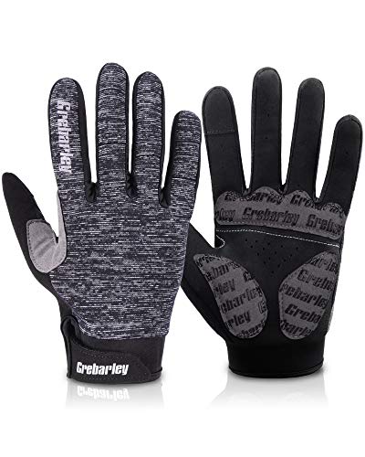 Grebarley Guantes de Ciclismo Bicicleta Montaña-Acolchados Bicicleta de Carretera de Hombres Mujeres Antideslizante Pantalla Táctil (G-L)