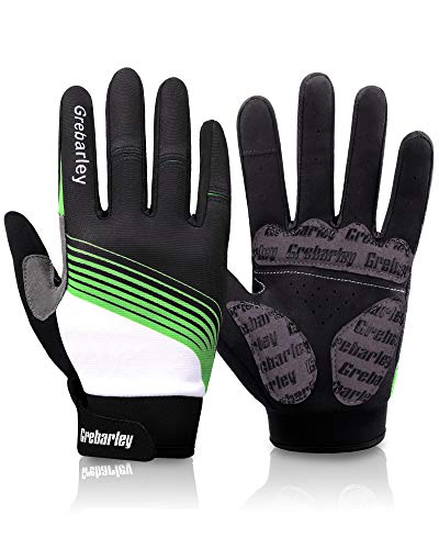 Grebarley Guantes de Ciclismo Bicicleta Montaña-Acolchados Bicicleta de Carretera de Hombres Mujeres Antideslizante Pantalla Táctil (S)