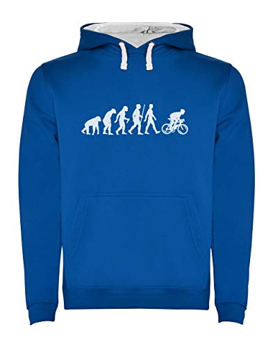 Green Turtle Sudadera con Capucha para Hombre - Ropa Bicicleta Hombre - Evolution Cycling X-Large Azul