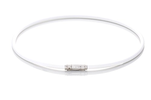 HipTitan Joyería magnética, Magnet Collar BH+ Clic mag, Modelo 2015 - Crema Blanca, 55 cm