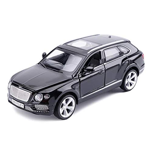 hongshen Escala Coches 01:32 Bentley Bentayga simulación de fundición a presión de aleación de niños Juguetes Decoración Adornos Modelo 15x6.8x5CM (Color : Black)