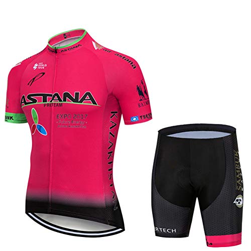 Hplights Ropa Ciclismo Equipacion Hombre y Mujer Verano con 9D Acolchado De Gel, Desecación Traje Ciclismo,Maillot Ciclismo + Pantalon Bicicleta para MTB Ciclista Bici,C,M