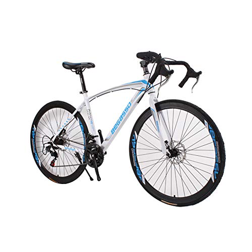 HUINI HOME Bicicleta de Carretera 700C 21-Velocidad Bicicleta Circuito de Bicicleta con Cuadro de Carbono con Freno de Disco Bicicleta de Carretera Cruzada para Hombres y Mujeres