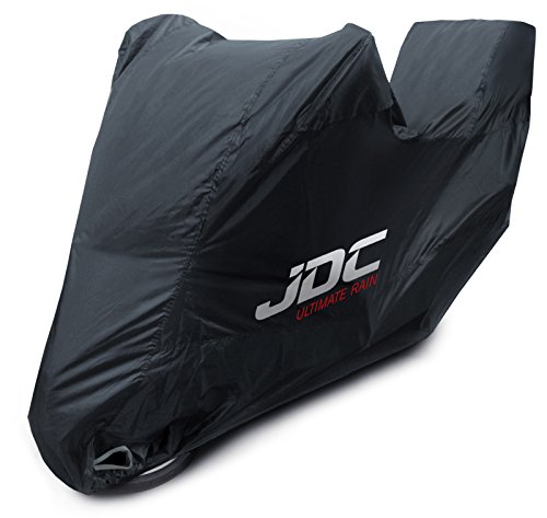 JDC Funda Moto 100% Impermeable - Ultimate Rain (Resistente, Forro Suave, Paneles Resistentes al Calor, Costuras Selladas) - L Baúl