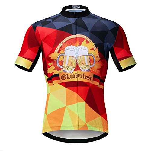 Jersey de Ciclismo de Dibujos Animados para Hombres, Camisa de Bicicleta de Ciclo comprimido elástico de Secado rápido al Aire Libre Mountain Road Jerseys de Bicicleta antisudor