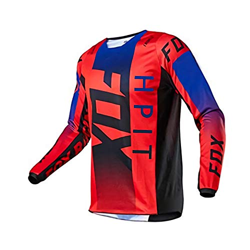 Jersey de la bici de la suciedad, camiseta de la bici de montaña ajuste holgado, camiseta de descenso del equipo de la bicicleta de montaña de la motocicleta Camiseta de la locomotora de 6XL