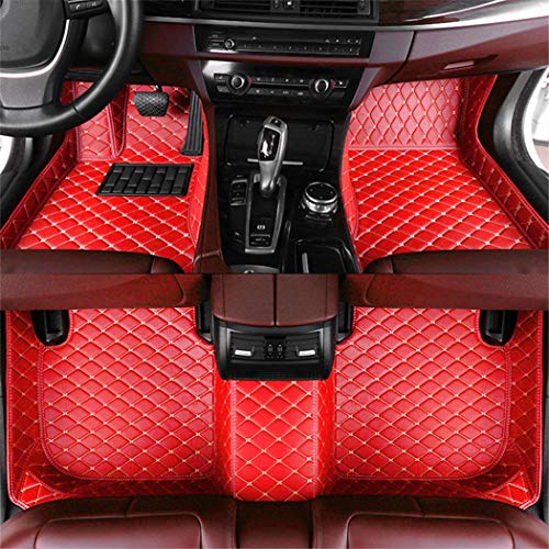 Juego de alfombrillas de cuero para coche para BMW M3 Convertible 2001-2006, cubierta completa, alfombrillas de lujo, impermeables, antideslizantes, color rojo