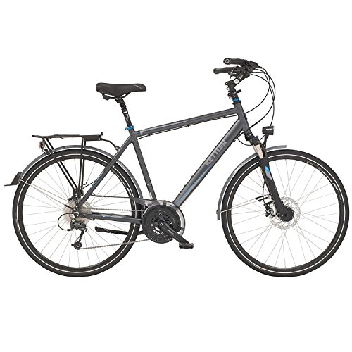 Kettler Traveller 7 Ergo - Bicicleta de trekking para hombre, 27 marchas, 2016, color gris, altura del marco: 55 cm