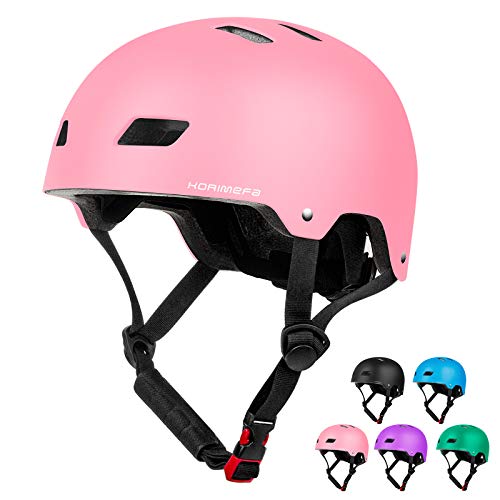 KORIMEFA Casco de Bicicleta para Niños de 3 a 13 años, Casco de Scooter para Niños con Certificación CE para Bebés, Niñas, Niños, Protección para Múltiples Deportes (Rosa, S)