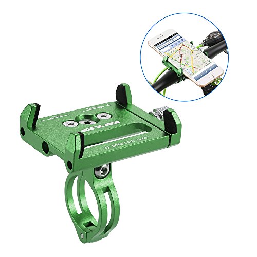 Lixada Mountian Bike Teléfono Montar Universal Ajustable de Bicicletas de Teléfono Celular GPS Montar Soporte de Soporte Abrazadera de la Horquilla (Verde)