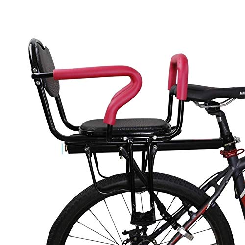 LQQSD Asiento De Bici para Niños, Asiento Trasero Bici Extraíble, Consola para Niños con Reposabrazos Y Pedales Antideslizantes, Cinturón Seguridad Acolchado para Asiento Niños 2 A 6 Años