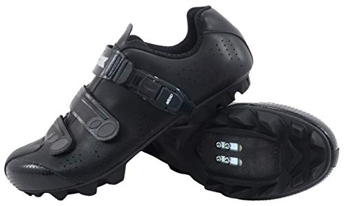 LUCK Zapatillas de Ciclismo MTB ODÍN con Suela de Carbono y Cierre milimétrico de precisión. (48 EU, Negro)