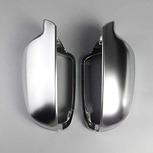 LYSHUI Cubierta de la Carcasa del Espejo retrovisor automático del Coche, Tapa de protección, Cubierta de Espejo de ala cromada Mate, para Audi A3 A4 / S4 / RS4 A5 / S5 / RS5 1 par de