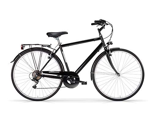 MBM Touring U TKK 28' Acc 6V, Bicicleta para Hombre, Negro Brillante A01, 50