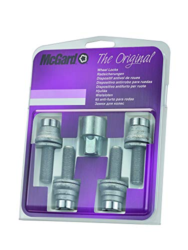 McGard 26002SU Standard - Tornillos antirrobo para ruedas (base plana, M12 x 1,25, longitud del vástago 35,3 mm, SW17)