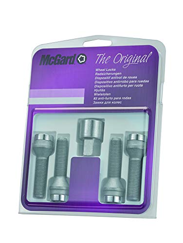 McGard 27208SU Standard - Tornillos antirrobo para rueda (base cónica, M14 x 1,50, longitud del vástago 50,0 mm, SW17)