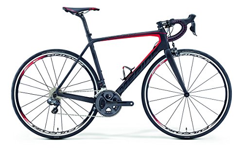 Merida Scultura 7000-E - Bicicleta de carreras de 28 pulgadas, color negro/rojo (2016), 54