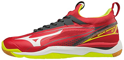 Mizuno Wave Mirage 2, Zapatillas de Running Hombre, 91 Rojo Blanco Amarillo, 47 EU