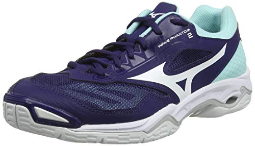 Mizuno Wave Phantom 2, Zapatillas de Balonmano Mujer, Púrpura Astral Aura Blanco Azul Ligero 15, 38 EU