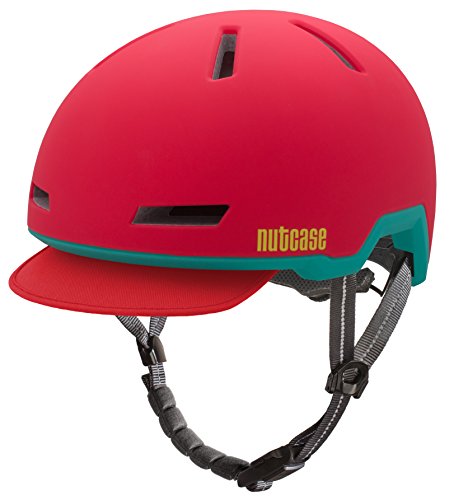 Nutcase - Tracer, Casco de bicicleta para adultos, Ember Red Matte, Pequeño/Mediano