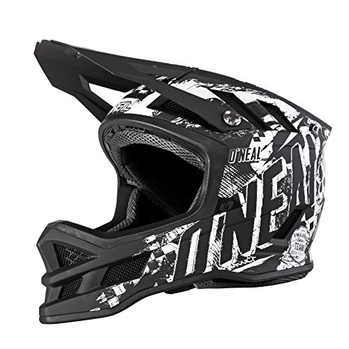 O'Neal | Casco de Bicicleta de montaña | Descenso de MTB | Forro Dri-Lex®, Aperturas de ventilación para la refrigeración | Casco HYPERLITE Blade Rider | Adultos | Blanco Negro | Talla M