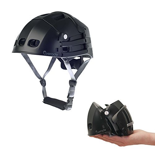 Overade Casco Plegable Plixi Fit Negro, S/M (54-58 cm)