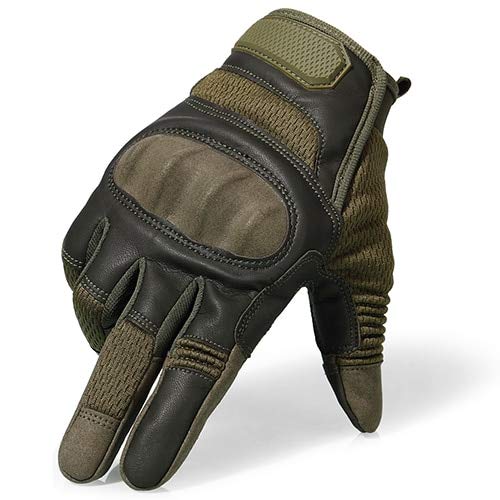 Pantalla táctil PU Cuero Motocicleta Guantes de Dedo Completo Equipo de protección Bicicleta de Carreras Montar Motocicleta Moto Motocross Enduro -A63-L