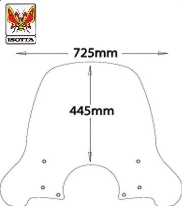 Parabrisas Isotta completo de fijaciones e332-a/711 Beverly 500 base-lx y Tourer