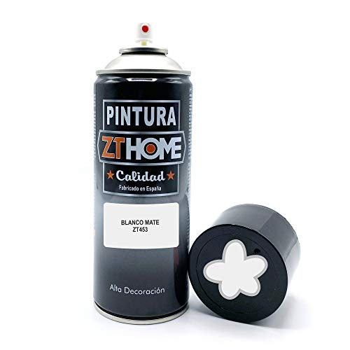 Pintura Spray Blanco Mate 400ml imprimacion para madera, metal, ceramica, plasticos / Pinta todo tipo de cosas y superficies Radiadores, bicicleta, coche, plasticos, microondas, graffiti