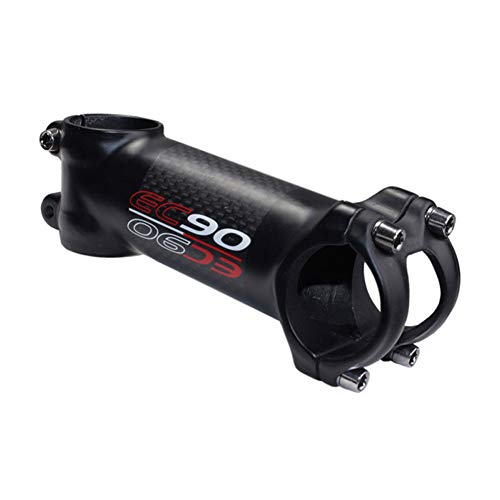 QWERDF 31.8 Vástago De Fibra De Carbono De Bicicletas De Vástago 6Degree Manillar De La Bici MTB Stem Vertical Madre Adecuado para La Carretera De Montaña De La Bici De BMX MTB Negro,80mm