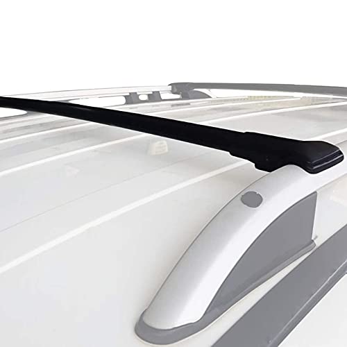 RE&AR Tuning Para VW T6 Caravelle 2015-2021 Barras de techo Portaequipajes Barras Transversales Aluminio Negro