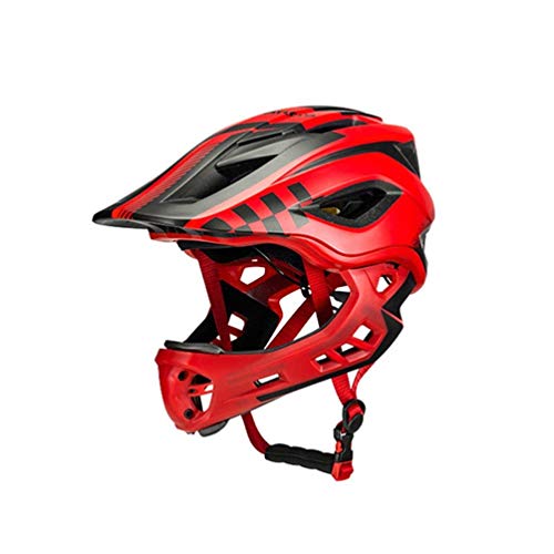 ROCKBROS Casco Integral Desmontable de Niños para Bicicleta MTB BMX Ajustable con 12 Agujeros Tamaño 48-58cm