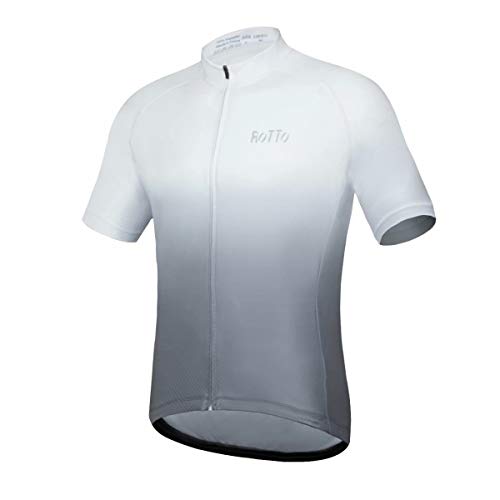 ROTTO Maillot Ciclismo Hombre Camiseta Ciclismo Manga Corta Ropa Ciclista para Bicicleta de montaña con Bolsillo