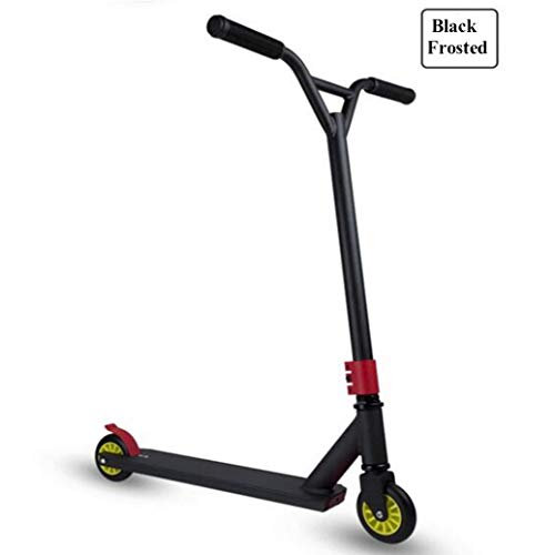 RPOLY Patinete Urbano, Scooter de Aluminio Patinete Juvenil Unisex de Peso Ligero con Bici-Estilo apretones y ABEC-7 rodamientos Calle Vespa,Black_62x11x86cm