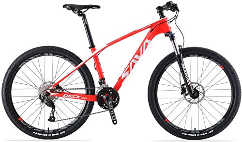 SAVADECK DECK2.0 Bicicleta de montaña de Carbono 26 '' / 27.5"/ 29" Bicicleta de montaña de Carrera XC MTB de Fibra de Carbono de Cola Dura Completa con 27 velocidades Shimano Altus M2000 GroupSet