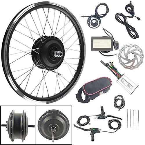 Schuck 36V 250W Rueda Delantera de Bicicleta eléctrica Kit de conversión de 20 Pulgadas KT LCD3 Pantalla Kit de conversión de Motor de Cubo de Rueda Delantera de Bicicleta eléctrica