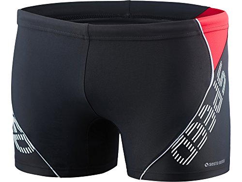 Sesto Senso Bañador de natación para hombre 371 (Negro, XL)