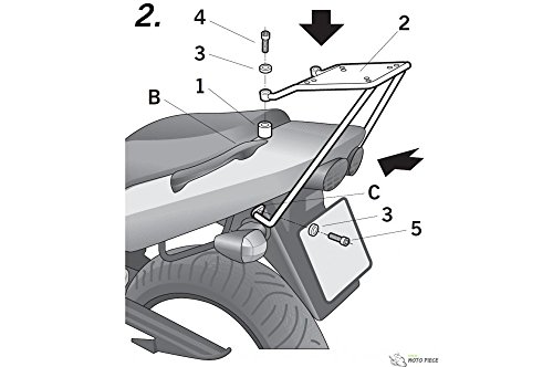 SHAD K0ZR71ST Soporte de Baúl para Kawasaki ZR-7 S, Negro