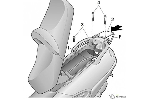 SHAD V0X20T Soporte de Baúl para Piaggio X9 500, Negro