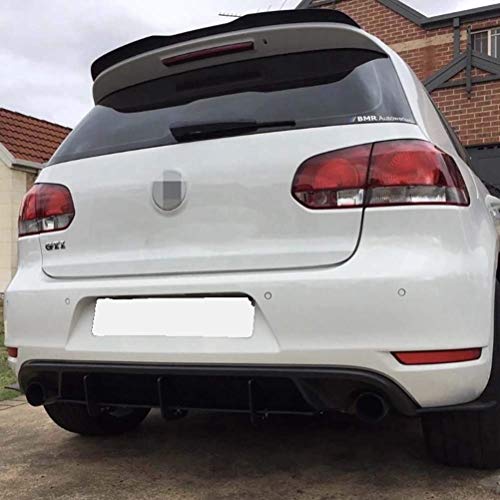 SHGE Techo Labio Spoiler Abs plástico Brillante Negro Coche ala Trasera decoración para VW Golf Mk6 GTI & R 2008-2012 Hatchback Spoiler