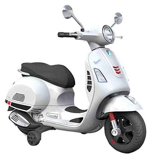 SIP Scootershop Vespa GTS - Patinete eléctrico 12 V, color blanco incluye batería y cargador