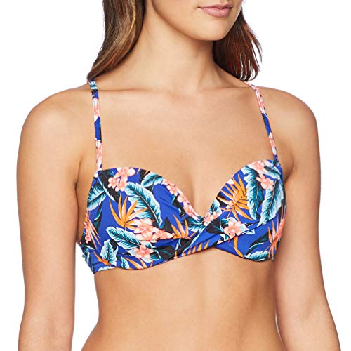 Skiny Aloha Schalen BH Parte de Arriba de Bikini, Multicolor (Blue Hawaiian 2000), 90B (Talla del Fabricante: 75B) para Mujer