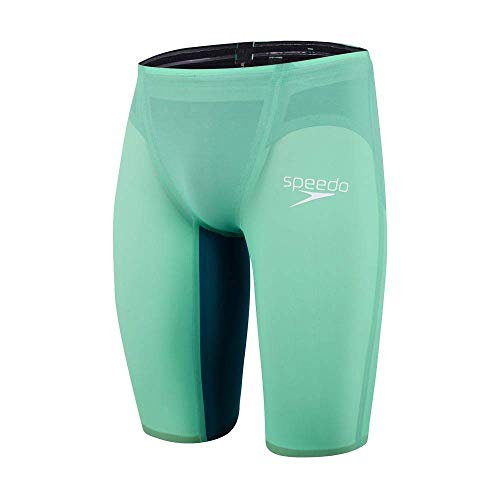 Speedo Fastskin LZR Pure Valor Jammer Bañador, Hombre, Green Glow/Nordic Teal/White, 25