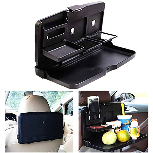 STARPIA Organizador Plegable para Asiento Trasero de Coche, Universal Bandeja de Soporte Mesa para Teléfono Móvil Bebida Alimentos