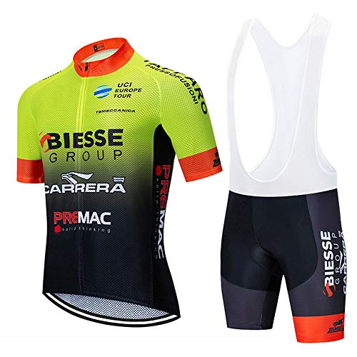 STEPANZU Maillot Ciclismo Verano Hombre MTB Ropa + Culote Pantalones Cortos Conjunto de Ropa Ciclismo para Bicicleta Montaña Ropa de Equipo Profesional