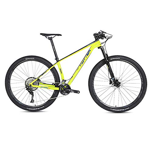 STRIKERpro 27,5/29" Bicicletas de Fibra de Carbono de los Hombres para una trayectoria, Rastro y montañas Bastidor de suspensión, (Amarillo),33speed,27.5×15